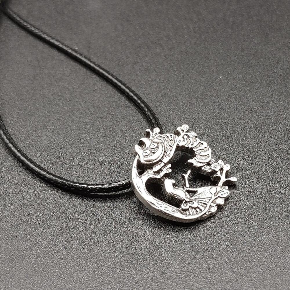 Silver Alice And Wonderland Cheshire Cat Necklace Christmas BOHO Birthday Gift